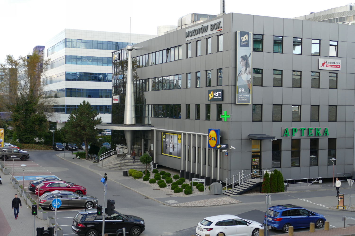 Zdjęcie architektury budynku 2000 Plaza (obecnie Mokotów Box)